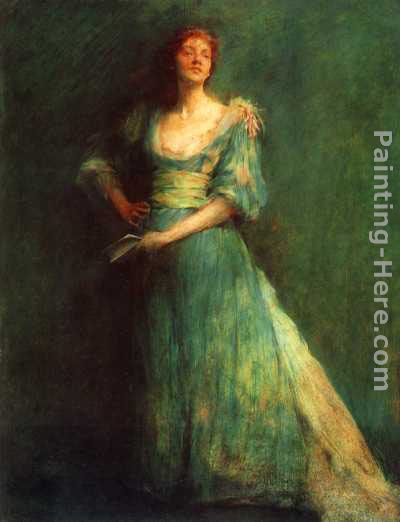 Comedia painting - Thomas Wilmer Dewing Comedia art painting